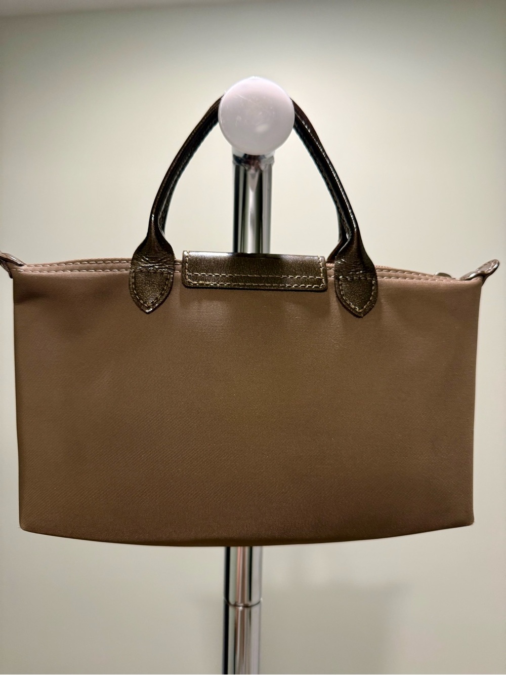 Longchamp Mini Nylon Patent Leather Handbag Made in France Discontinued - Picture 6 of 14